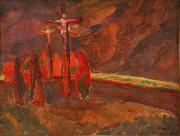 Jindrich Prucha Crucifixion oil painting picture wholesale